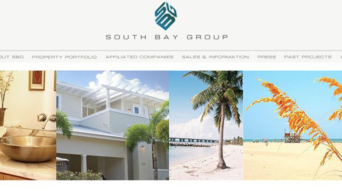 Captura de pantalla de la web de South Bay, que supuestamente desarrollaba proyectos inmobiliarios.