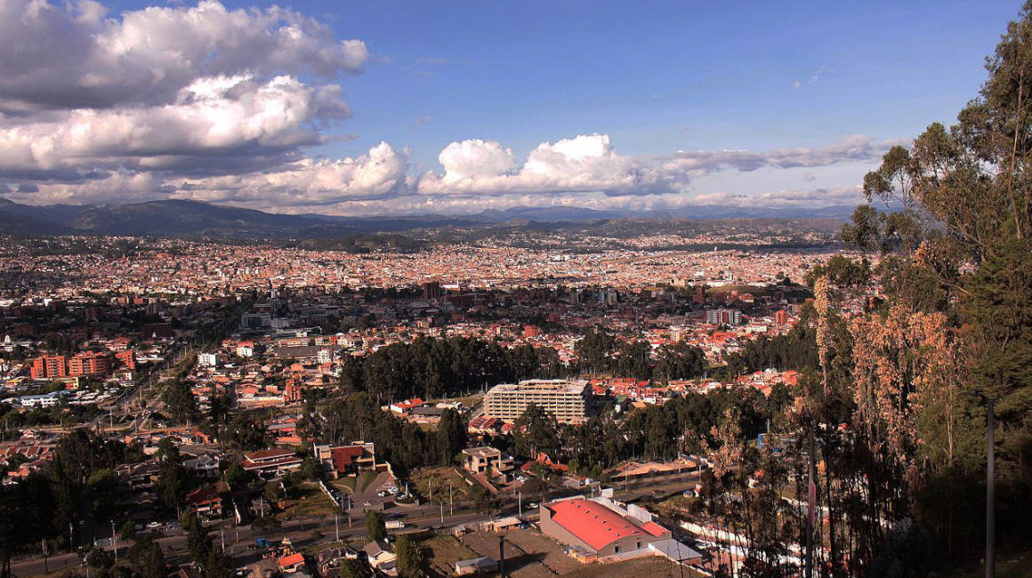 Vista panorámica de la parroquia Yanuncay, en Cuenca. 