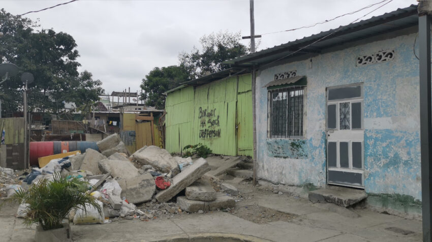 Imagen de una casa en el Guasmo Sur, Guayaquil, el 15 de octubre de 2021.