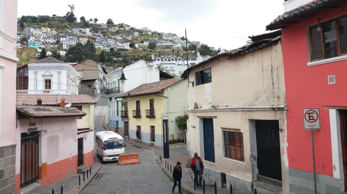 Vista de la calle La Ronda, en el Centro Histórico de Quito, el 14 de agosto de 2020.