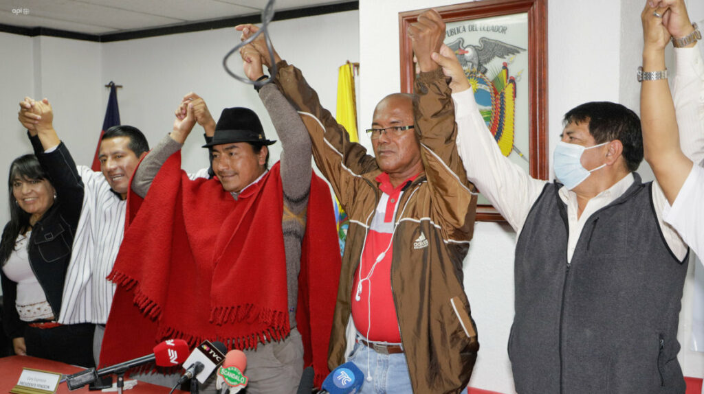 Indígenas y trabajadores se volvieron a unir para protestar contra el Gobierno