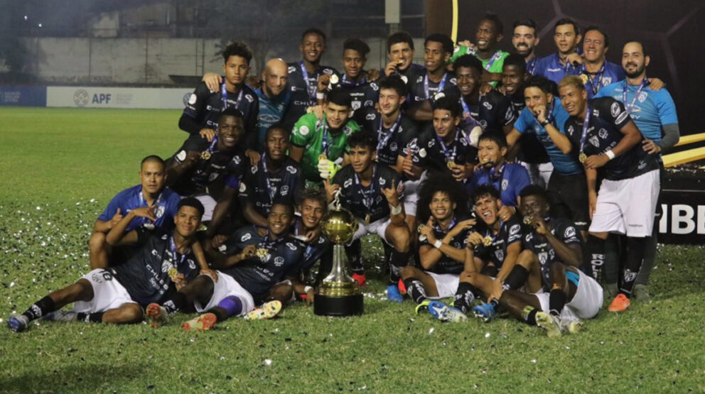 Independiente del Valle, celebrando el título de la Libertadores Sub 20, en Paraguay, el 1 de marzo de 2020.