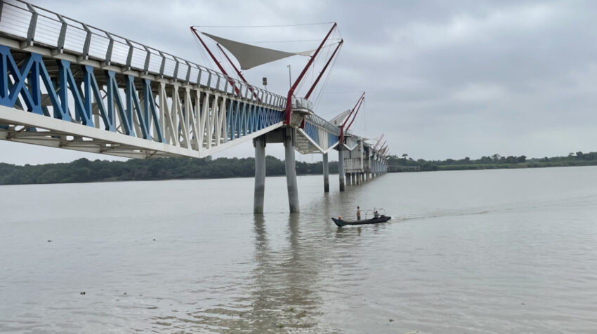 Puente que conecta Guayaquil con la Isla Santay, 29 de octubre de 2021.