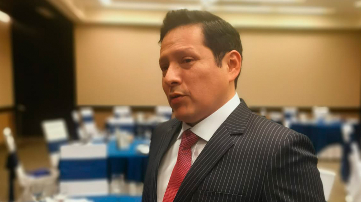 Christian Aliaga, CEO de Daewoo para la Región Andina, durante la cumbre de inversiones de Ecuador en 2021.