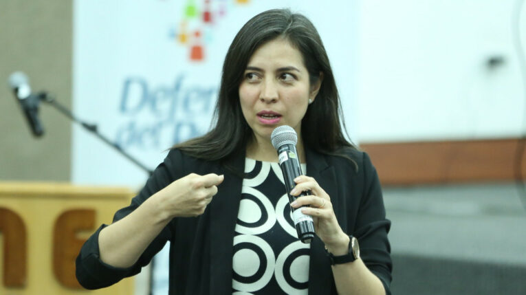 Daniela Chacón, en un evento del CNE sobre la violencia en espacios de participación política, el 29 de noviembre de 2019.