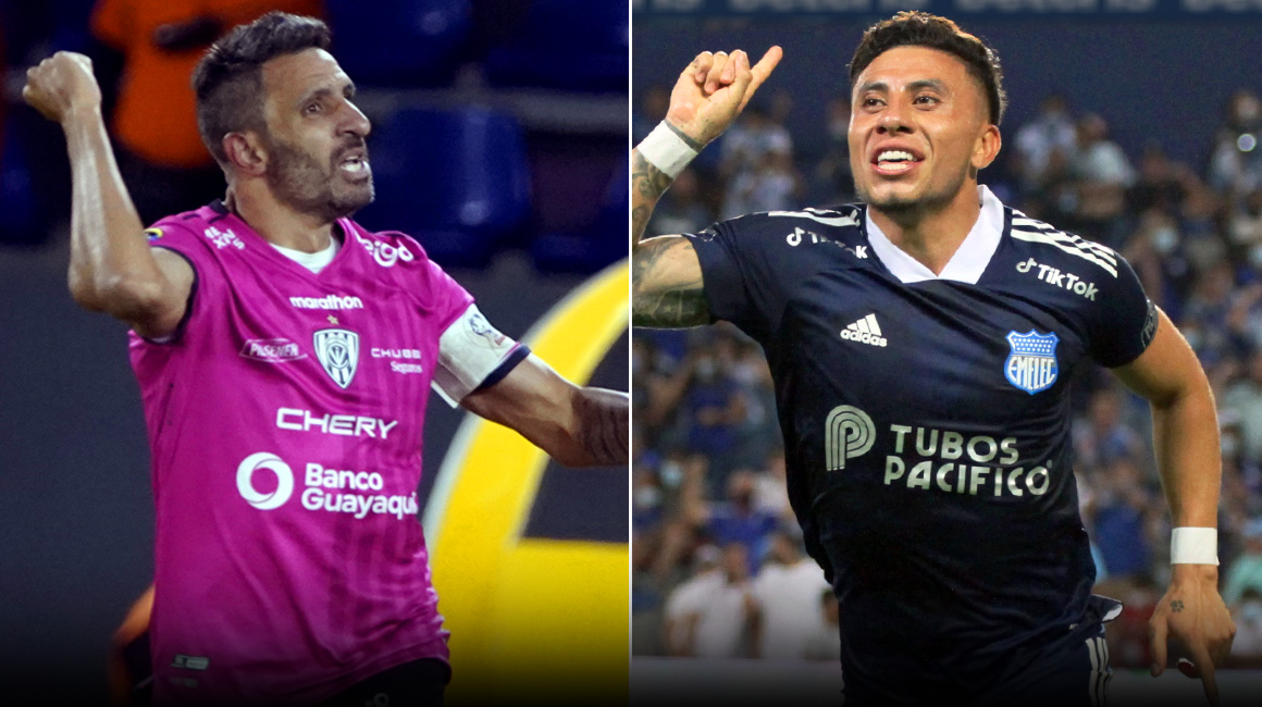 Cristian Pellerano de Independiente y Joao Rojas de Emelec, dos de las figuras de la LigaPro 2021.