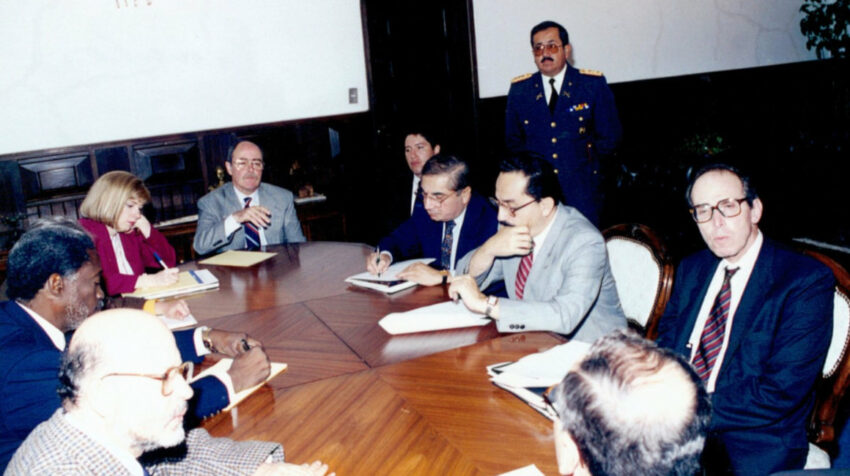 Visita de una delegación de la CIDH a Ecuador, en 1994.