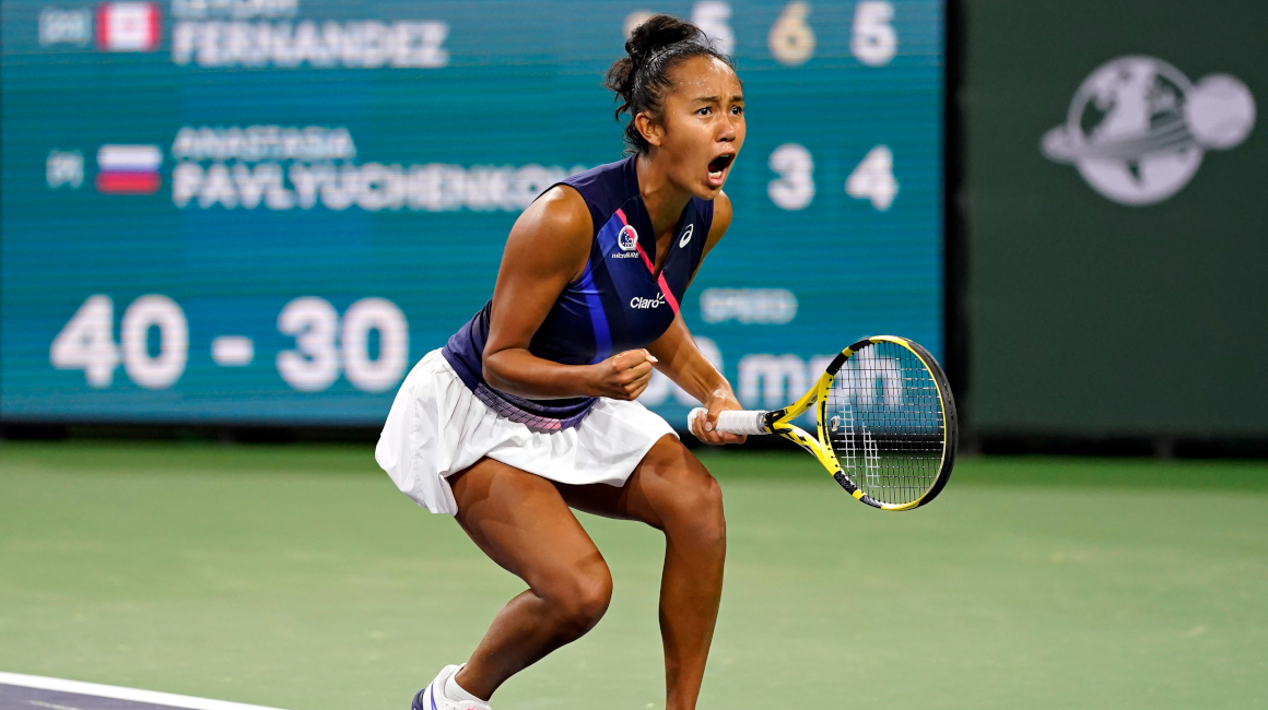 Leylah Fernández, durante el torneo de Indian Wells, en Estados Unidos, el 11 de octubre de 2021.
