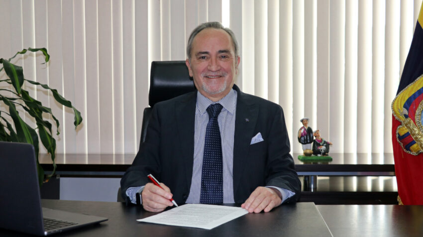 El viceministro de Electricidad, Gabriel Argüello, durante una entrevista, en diciembre de 2021.