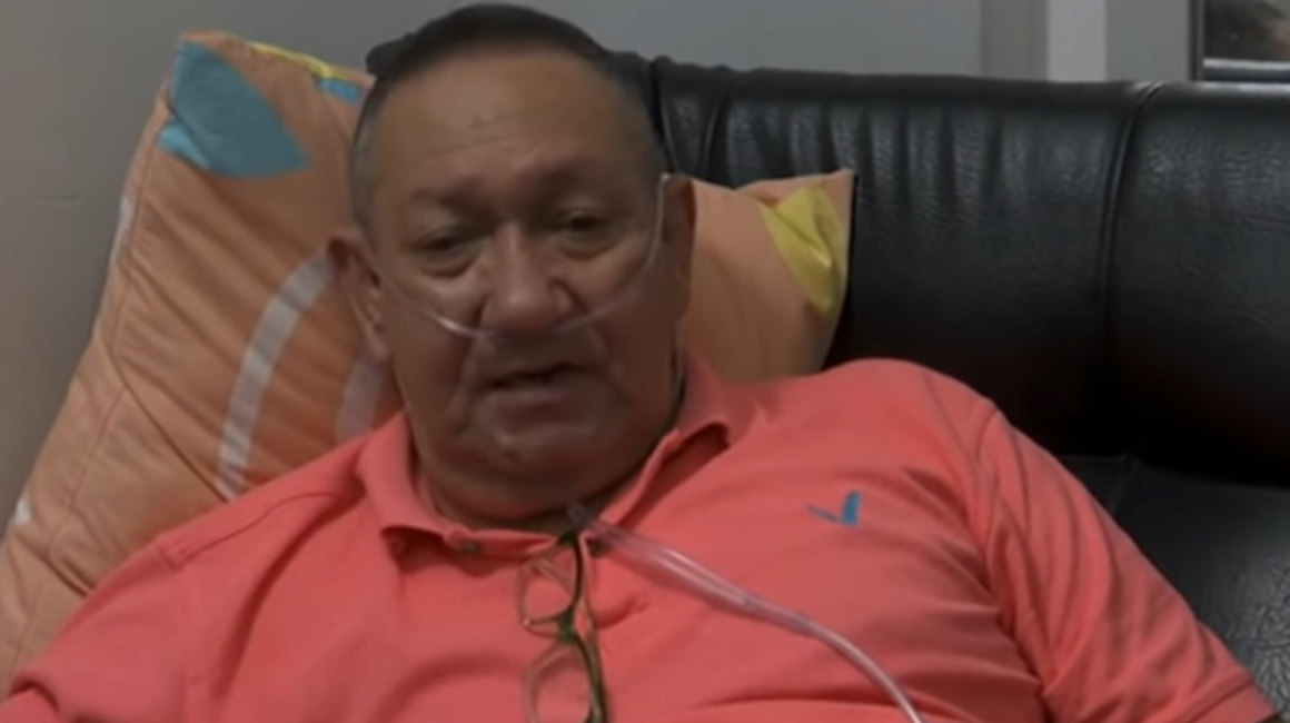 Víctor Escobar, paciente de EPOC colombiano, en una de sus últimas entrevistas antes de someterse a la eutanasia.