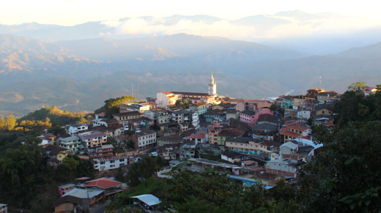 Vista panorámica de Zaruma, patrimonio cultural del Ecuador, de 2015.