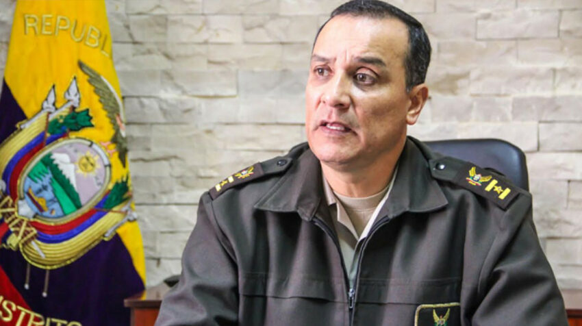 El general Carlos Fernando Cabrera fue designado comandante General de la Policía Nacional. Guayaquil, 23 de enero de 2022.