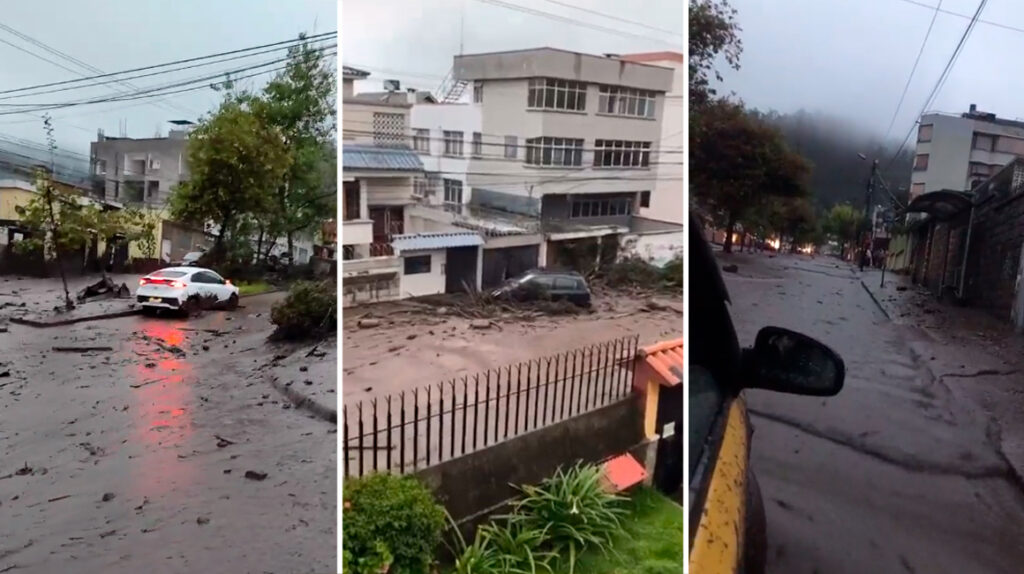 Aluvión en el sector de La Gasca, en Quito, deja destrucción y muertes