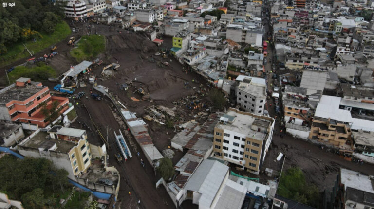 Vista aérea de la zona de La Comuna, en el noroccidente de Quito. 1 de febrero de 2022
