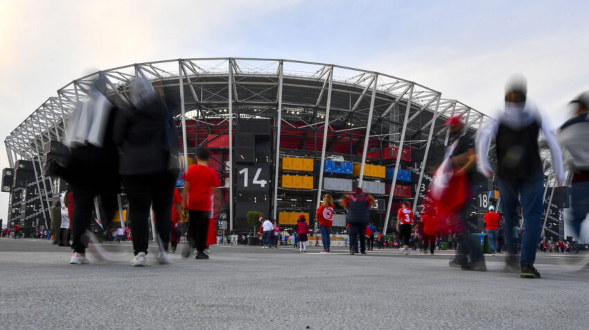 Imagen del Stadium 974, que fue construido con contenedores y que se usará en el Mundial de Catar 2022. 