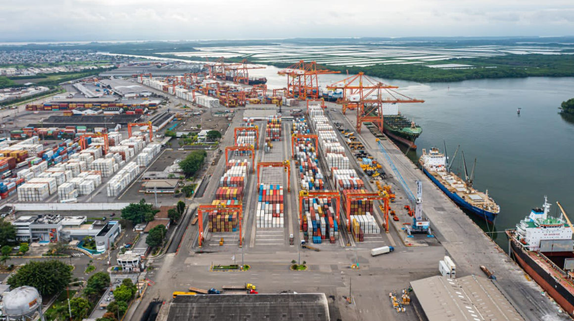 El Terminal de Contenedores y Multipropósito del puerto marítimo de Guayaquil, el 10 de febrero de 2022.