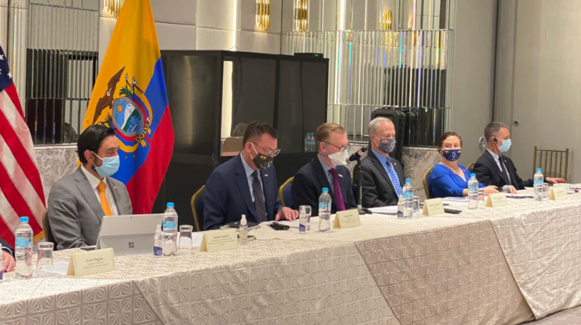 Reunión del Consejo de Comercio e Inversión (TIC) en Ecuador, el 15 de febrero de 2022.