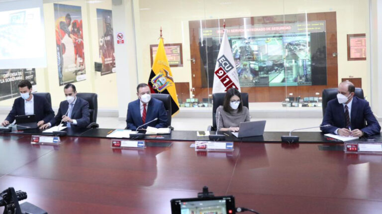 ECU 911 de Quito, el 17 de febrero de 2022 donde se anunciaron nuevas medidas.
