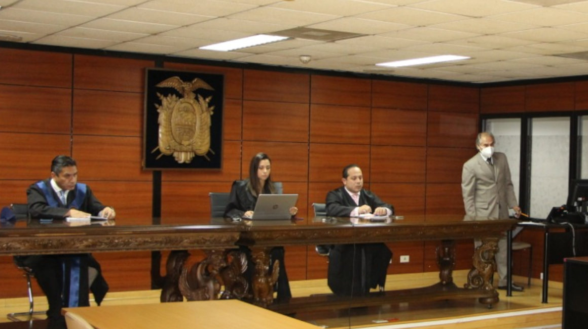 Tribunal de apelación de la sentencia de Pablo Romero, en el caso Balda, en la audiencia del 17 de febrero de 2022.