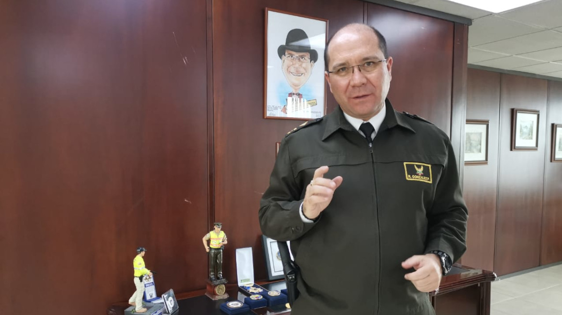 El coronel Renato González, director del Isspol, el 18 de febrero de 2022.