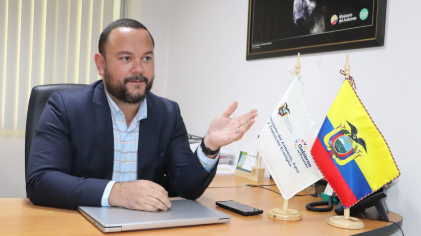 José Antonio Dávalos, subsecretario de Calidad Ambiental, durante una entrevista con PRIMICIAS, el 18 de febrero de 2022.