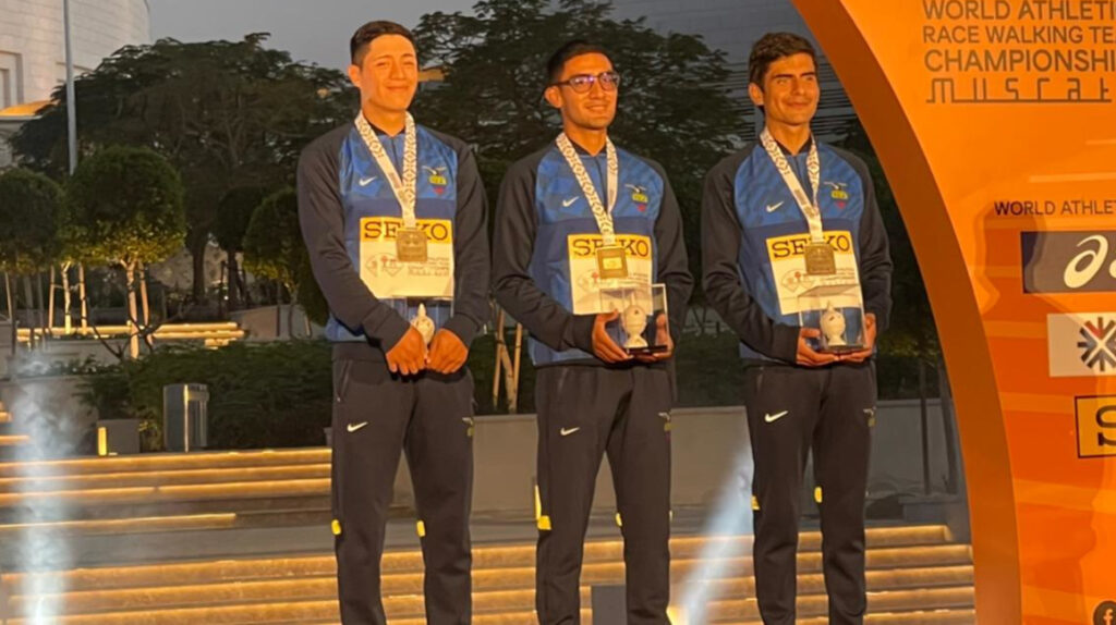 El equipo de Ecuador se consagra campeón en los 20 kilómetros del Mundial de Marcha