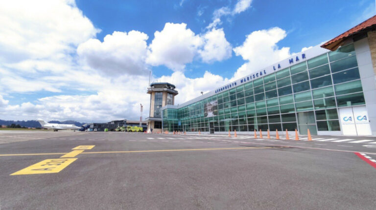 El Aeropuerto Mariscal La Mar, en Cuenca, en diciembre de 2021.