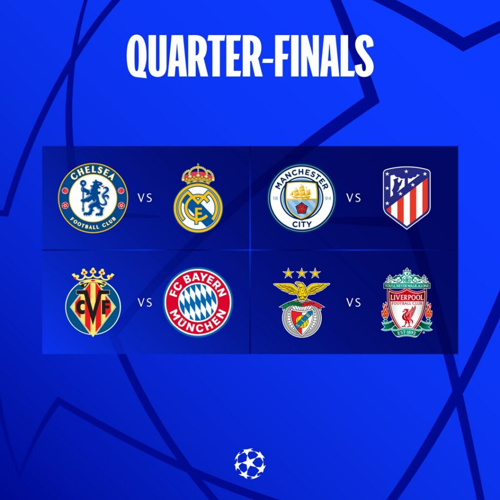 ¿Cómo quedaron las llaves de cuartos de final dela Champions League 2022