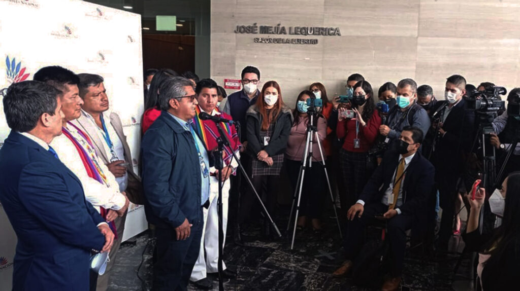 Los detalles de las reuniones de Pachakutik con el Gobierno, bajo llave