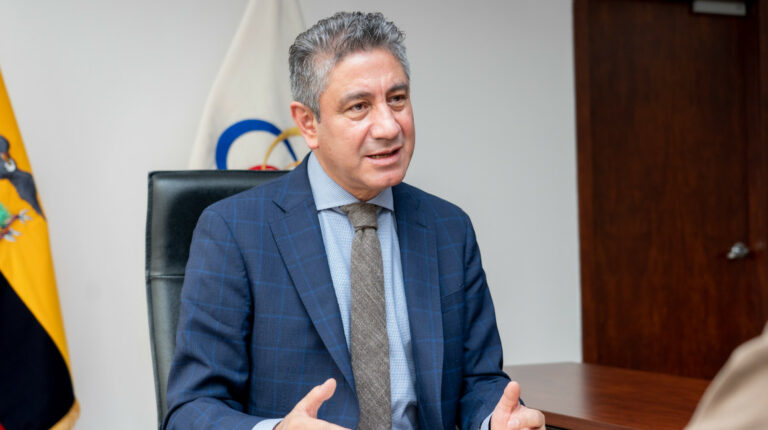 Fausto Murillo, presidente encargado de la Judicatura, durante una entrevista con PRIMICIAS, el miércoles 30 de marzo.