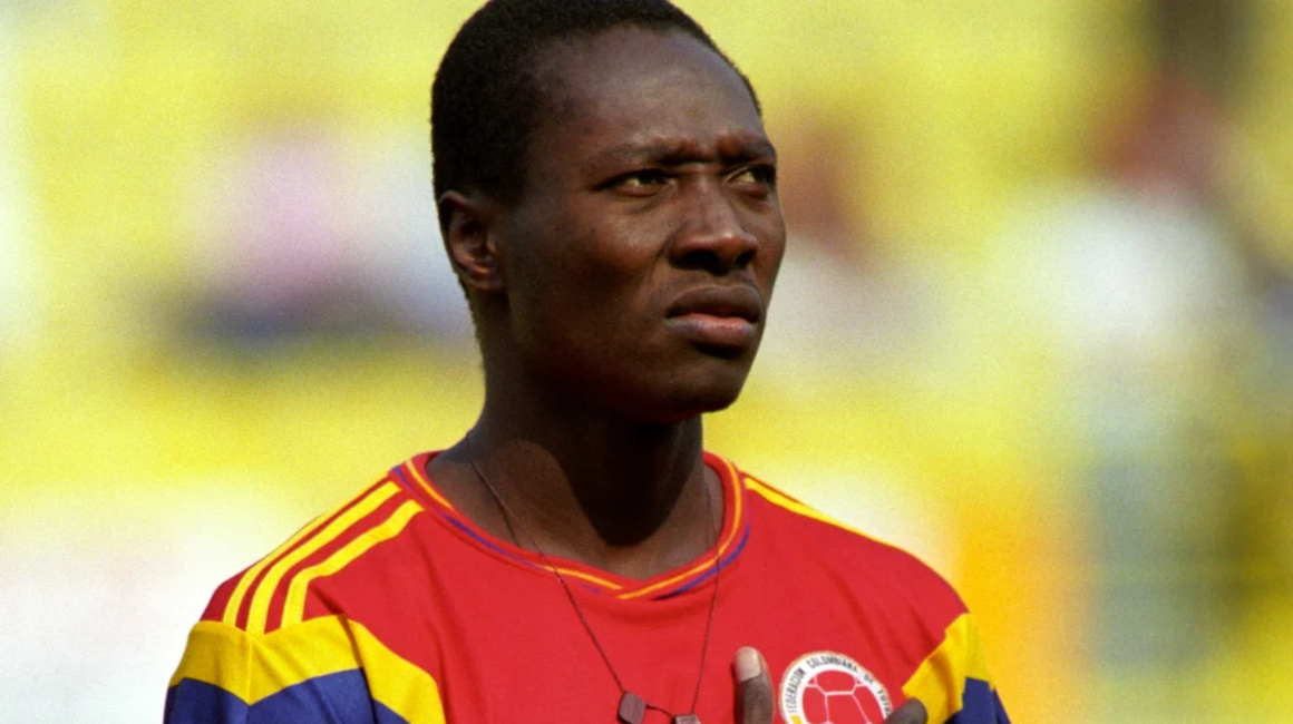 Freddy Rincón, con la selección colombiana durante el Mundial de Italia 1990.