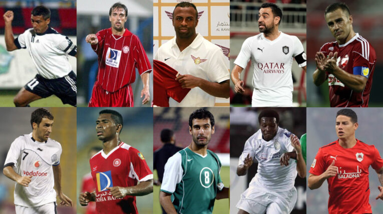 Leyendas históricas del fútbol nacional e internacional han jugado en la liga de Catar.