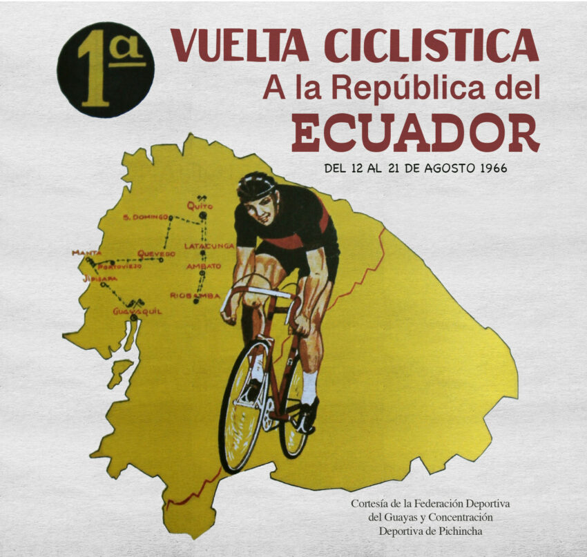 Afiche de la primera Vuelta al Ecuador de 1966.