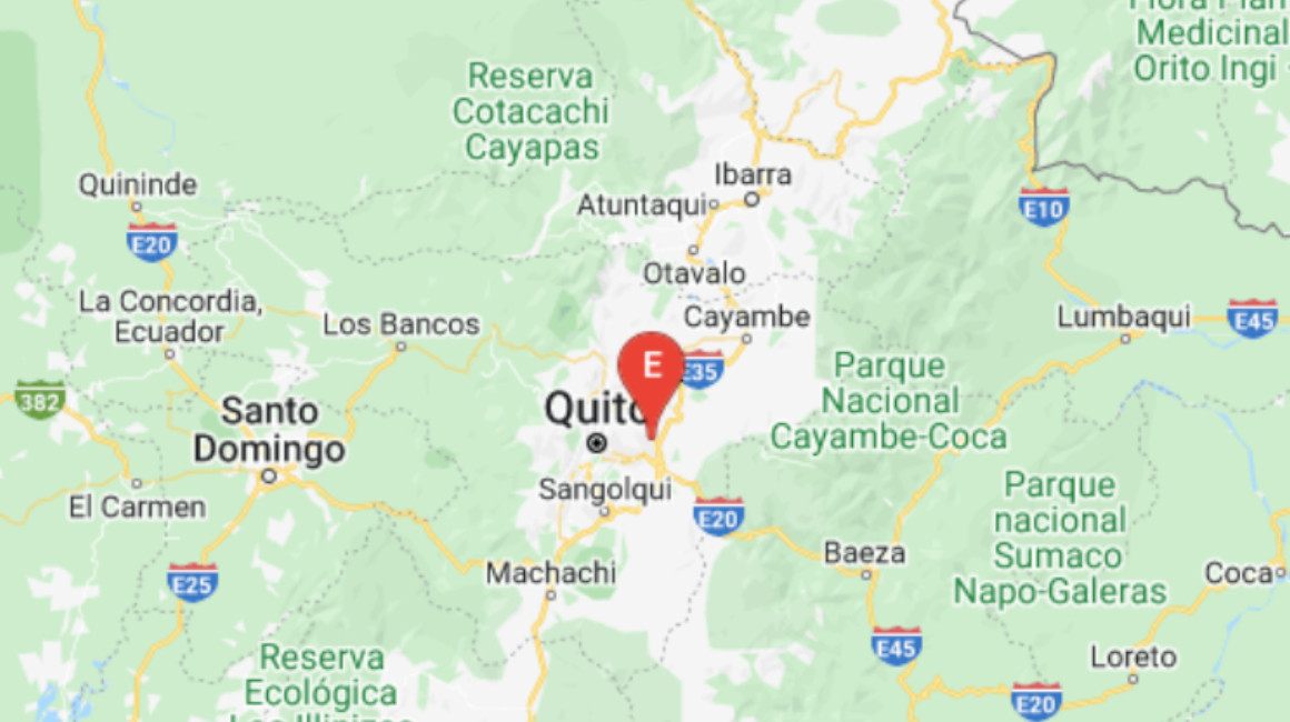 Imagen del registro del Instituto Geofísico sobre el temblor del 16 de abril de 2022 en Quito.
