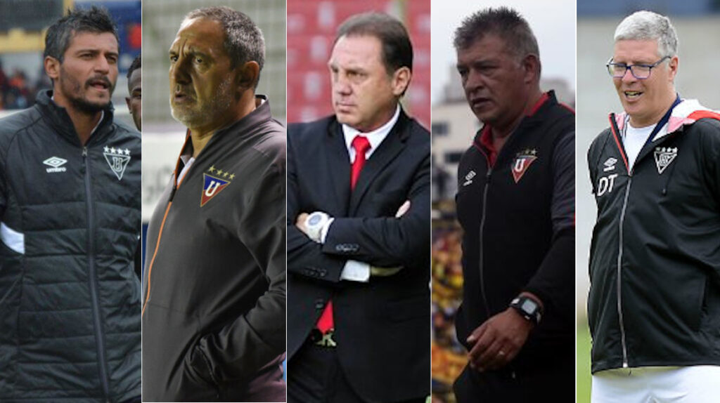 Cinco entrenadores fracasaron en Liga de Quito en los últimos siete años