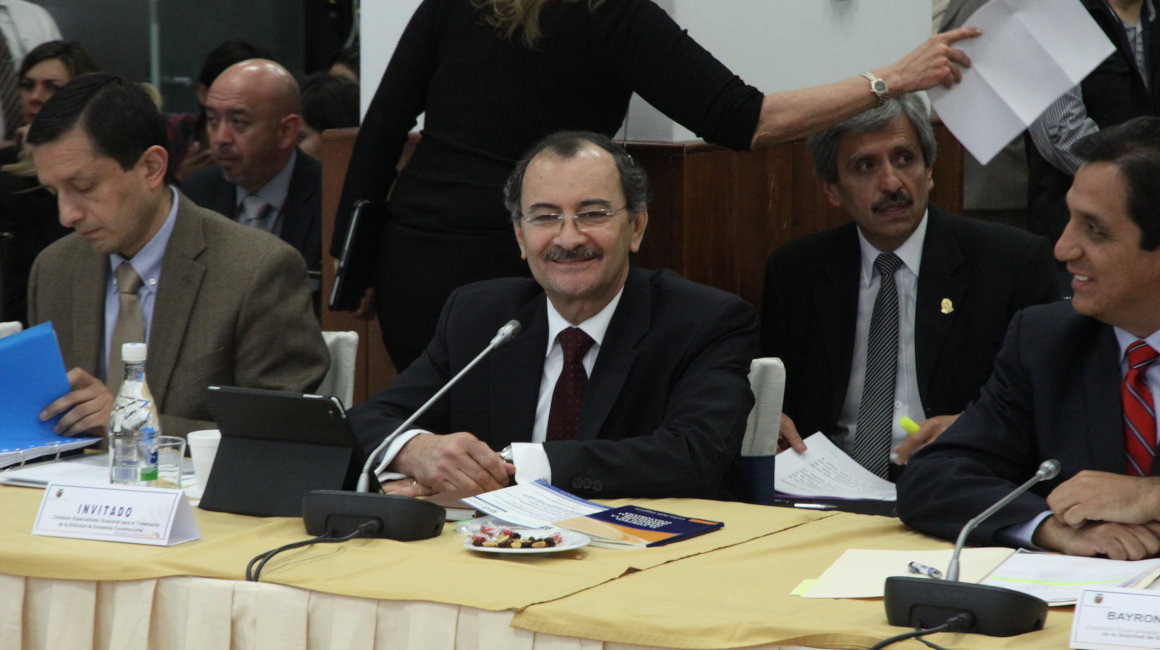 El excontralor, Carlos Pólit, en una comparecencia en la Asamblea Nacional, en noviembre de 2014.