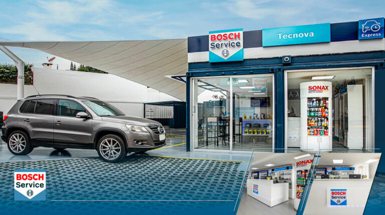 Todo lo que tu auto necesita lo encuentras en el  Tecnova Express Bosch Car Service de Cumbayá