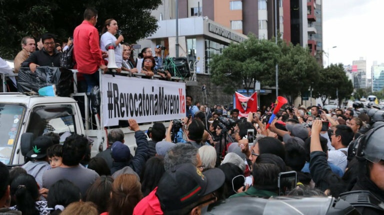 En febrero de 2019 el correísmo impulsaba la revocatoria del mandato de Moreno, por incumplimiento de su plan de trabajo.