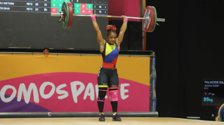 Jessica Palacios, durante los Juegos Suramericanos de la Juventud, en Rosario, el 7 de mayo de 2022.