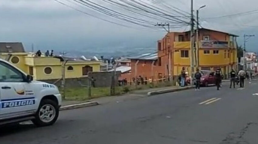 Dos personas fueron asesinadas en Conocoto, al oriente de Quito, el 14 de mayo de 2022. 