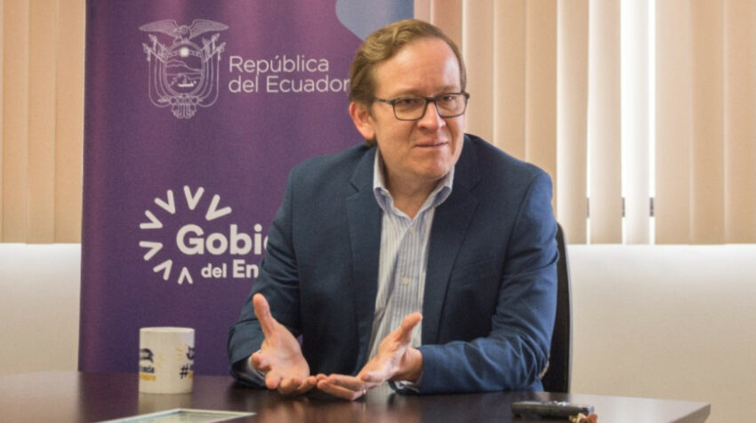 Erwin Ronquillo, titular de la Secretaría Técnica Ecuador Crece Sin Desnutrición Infantil, el 17 de mayo de 2022.