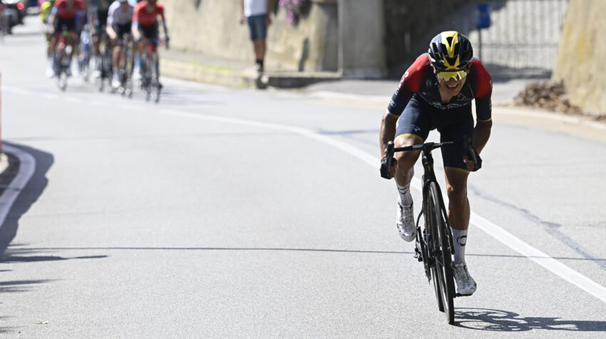 Richard Carapaz, durante la Etapa 14 del Giro de Italia, en Torino, el 21 de mayo de 2022.