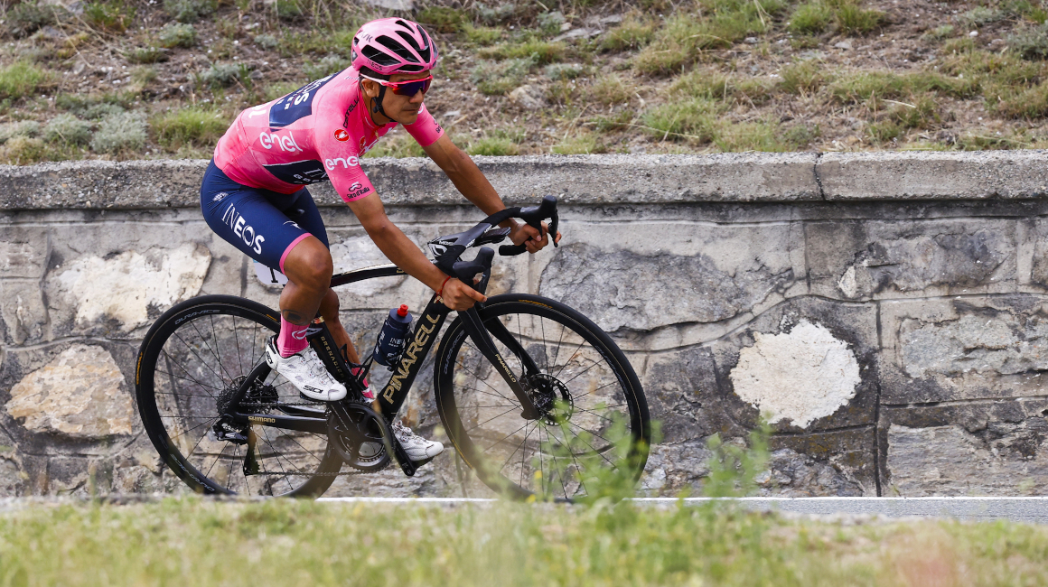 El carchense Richard Carapaz durante la Etapa 15 del Giro de Italia, el domingo 22 de mayo de 2022.
