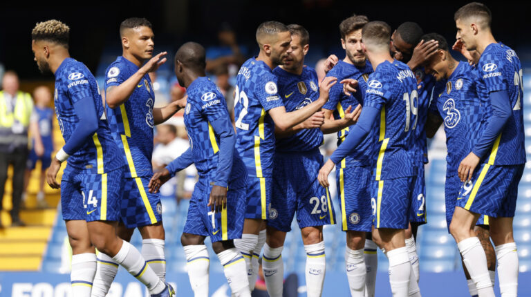 Los jugadores del Chelsea celebran un gol frente al Watford por la Premier League, el 22 de mayo de 2022.