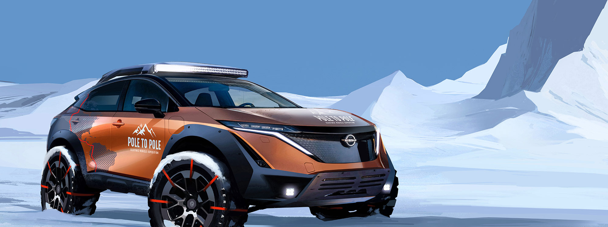 Nissan Ariya se embarcará en la primera expedición mundial de Polo Norte a Sur
