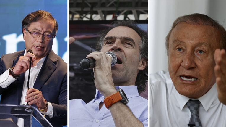 Cuatro hombres comandan la carrera presidencial en Colombia