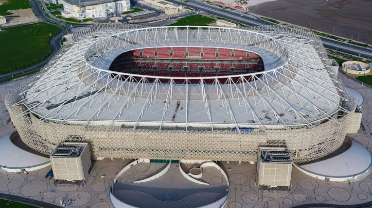 Vista aérea del Estadio Ahmad Bin Ali, en Doha, Catar, en mayo de 2022