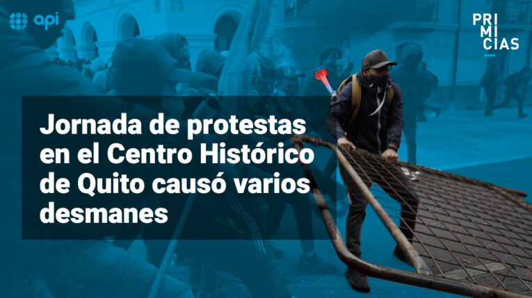 Manifestación estudiantil se torna violenta en el Centro Histórico de Quito