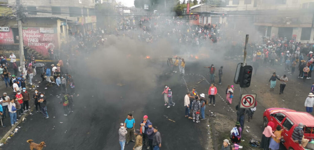 Las manifestaciones se concentran en el sur de Quito