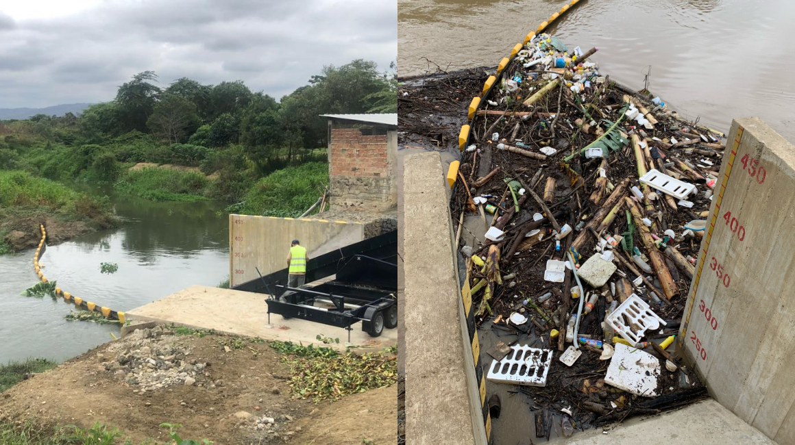 Del río Portoviejo se han extraído botellas plásticas, plumafón hasta fundas de basura, desde octubre de 2021.